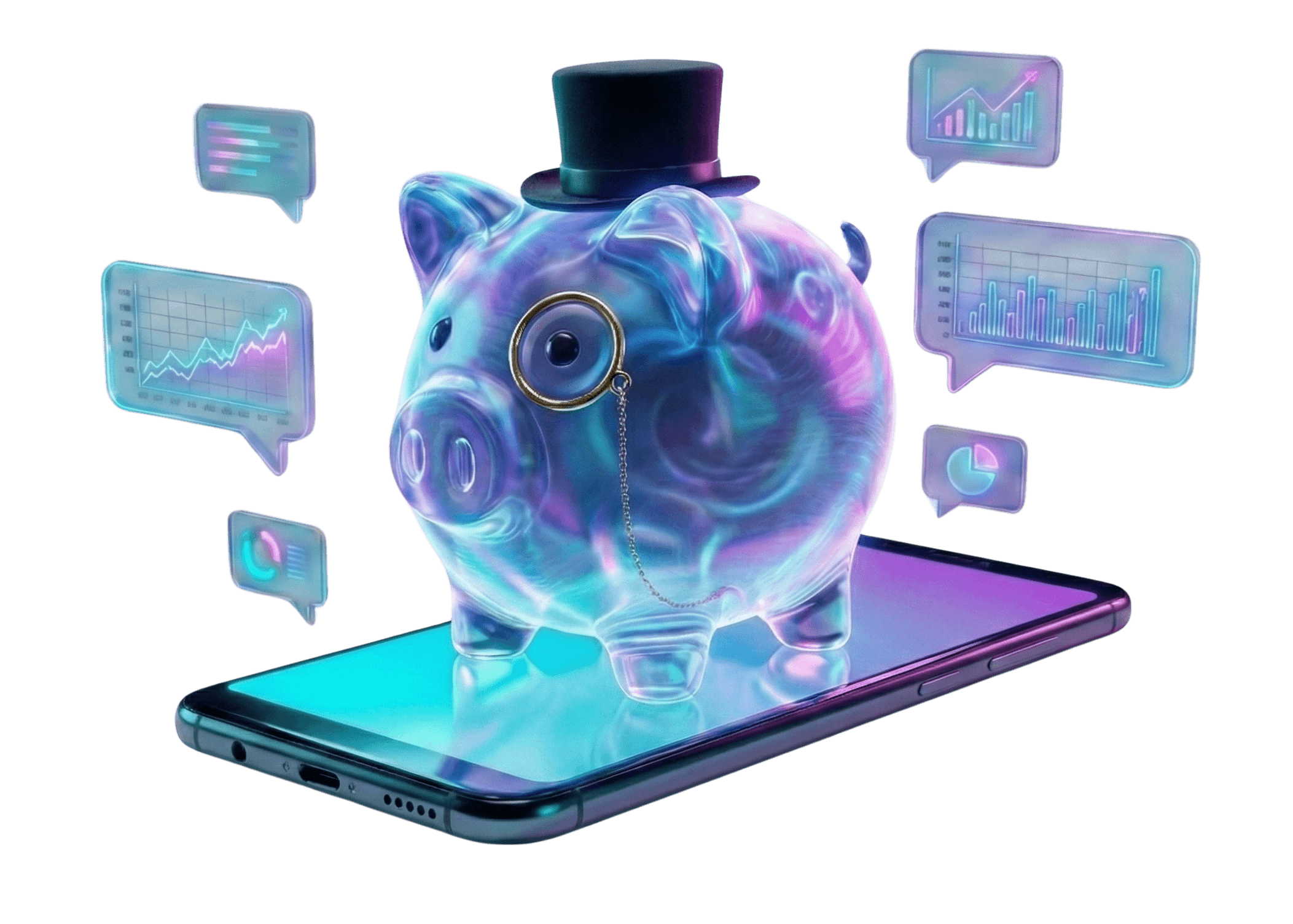 AI 어드바이저 피기 홀로그램